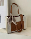 Random Square Bag Decorated With A Toile Sash