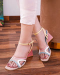 Pastel Triangle Block Heel