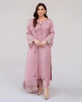 Elegant Mauve Pink Embroidered Lawn Suit – Festive Summer Collection