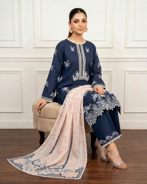 EMBROIDERED - 3 PC LAWN SUIT